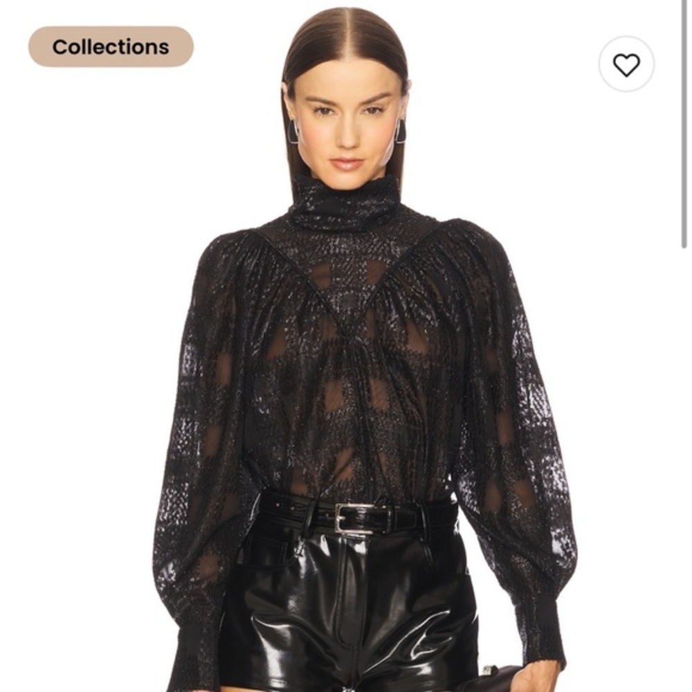 IRO Black Sequin Top